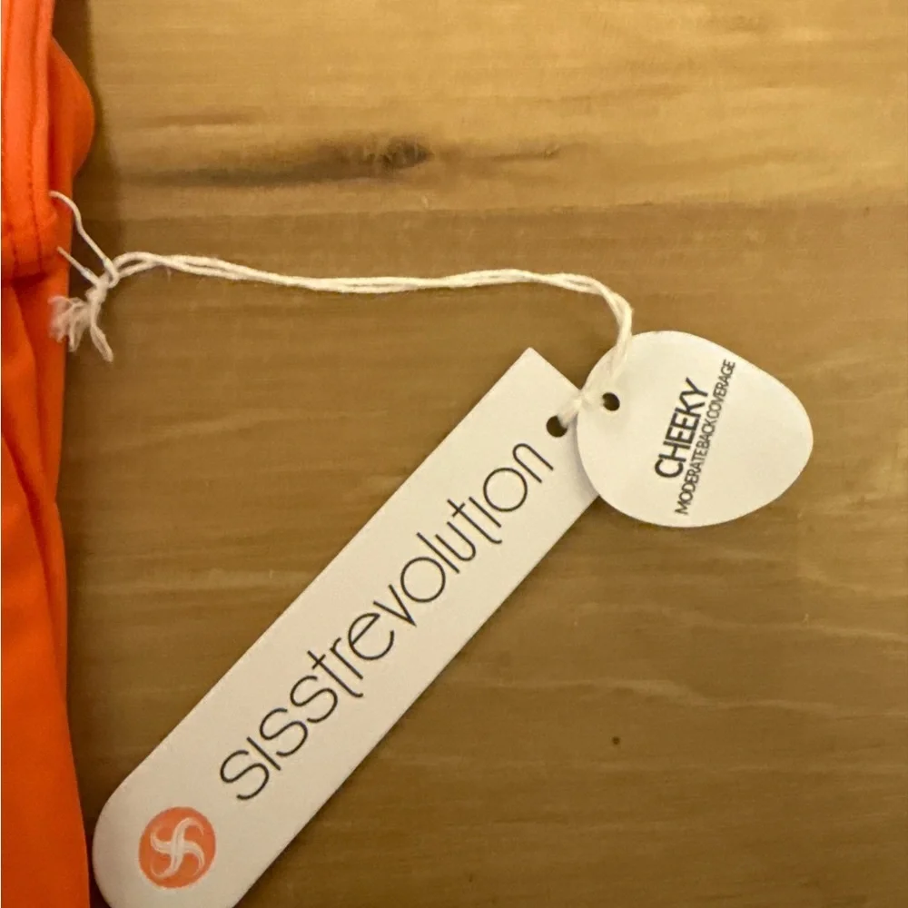 Sisstr Orange One Piece Swimsuit Sleek Cheeky Design Small - Picture 4 of 4